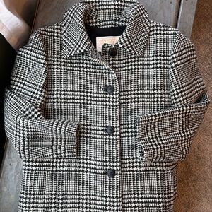 Vintage 1970’s Pendleton Wool Houndstooth print coat | size 10